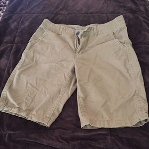 Urban pipeline flat front men's khaki shorts