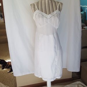 Vintage White Sheer Full Slip