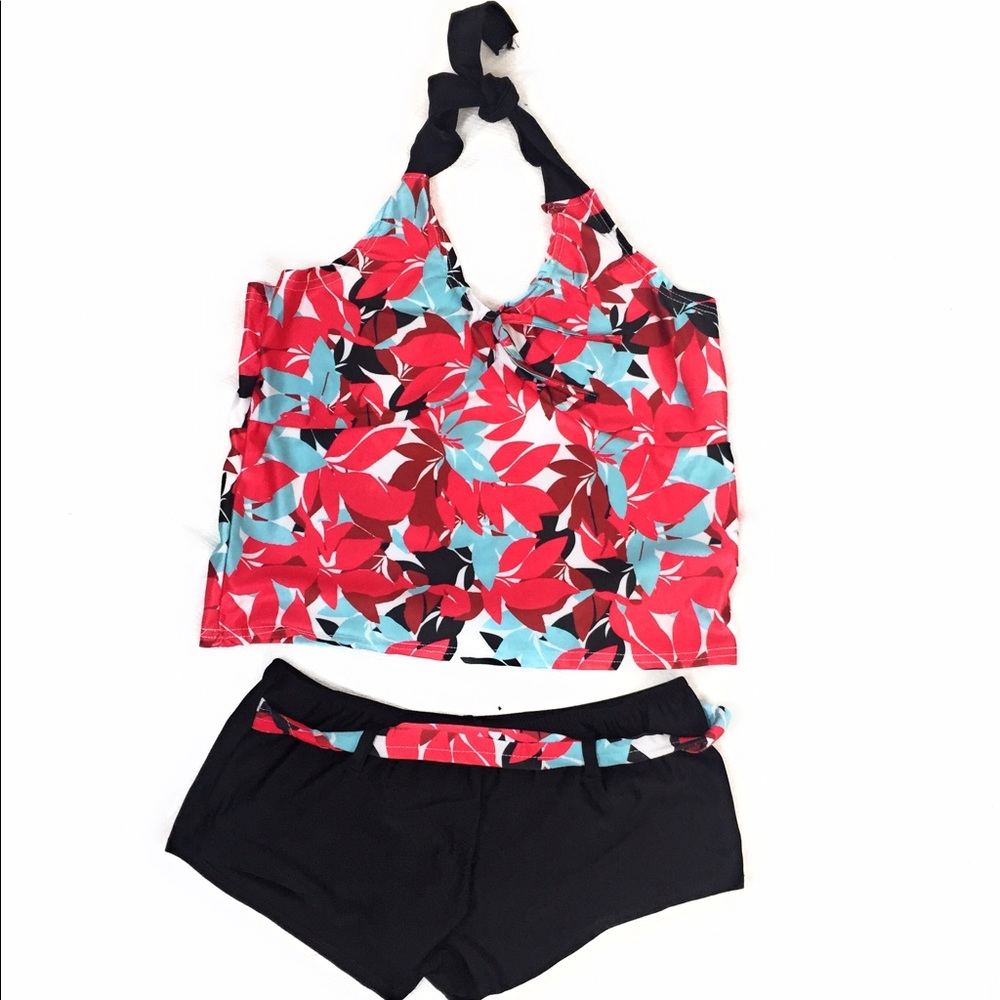 Floral two piece swimsuit swimwear