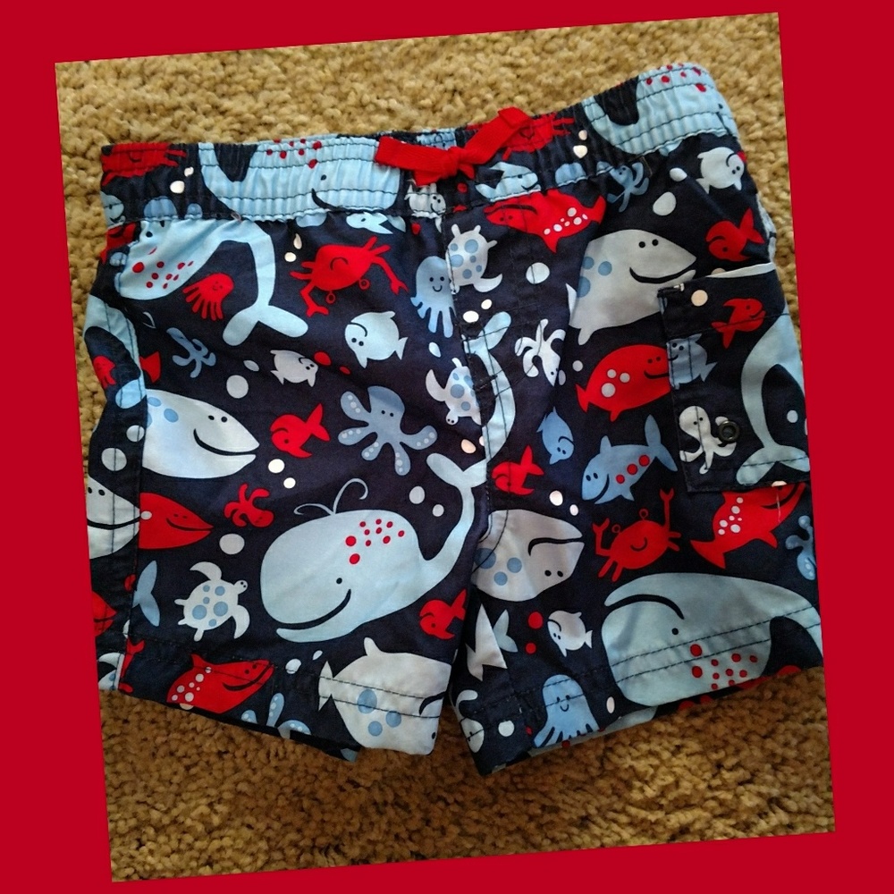 Carters 9 month boys swim trunks