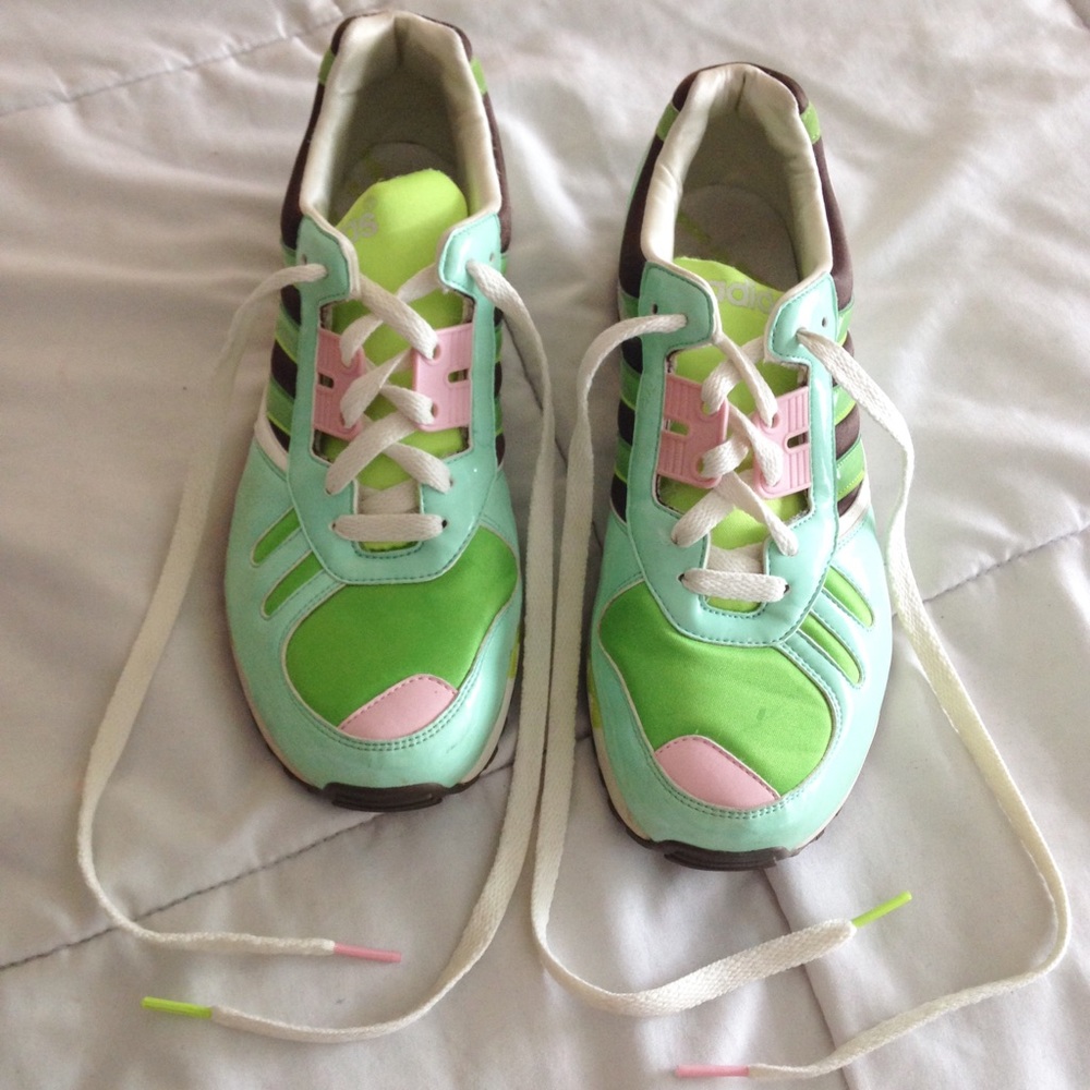 adidas candy-colored pastel rainbow sneakers