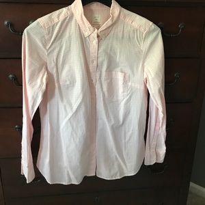 Pink and white gingham check shirt