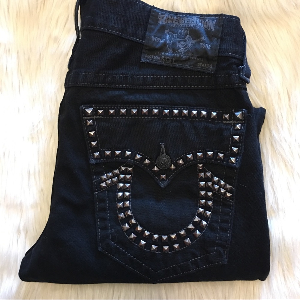 Authentic True Religion Black Label Ricky Stud