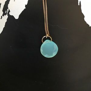 Aqua stone necklace