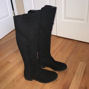 Feaux Suede Knee High Boots
