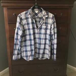 Plaid shirt, 1/2 button down