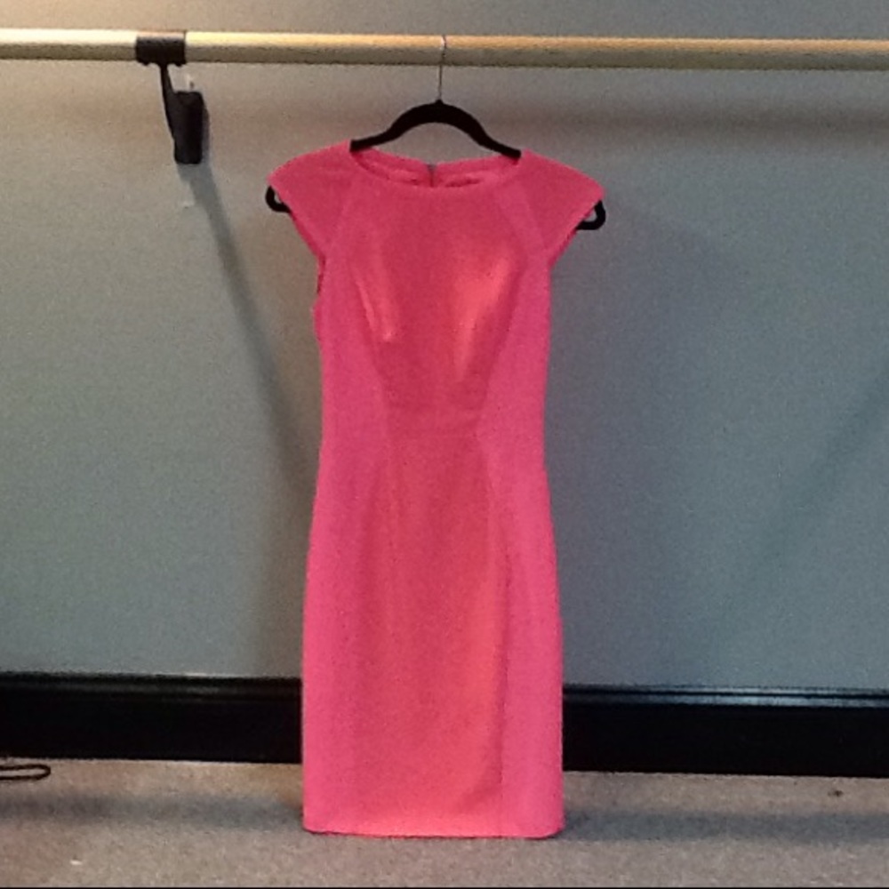 Ted Baker Jineen Cap Sleeve Sheath HOT Pink Dress