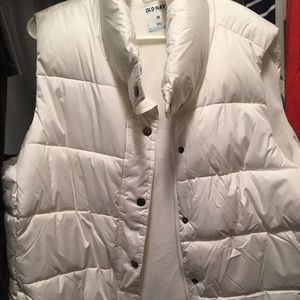 White button down vest