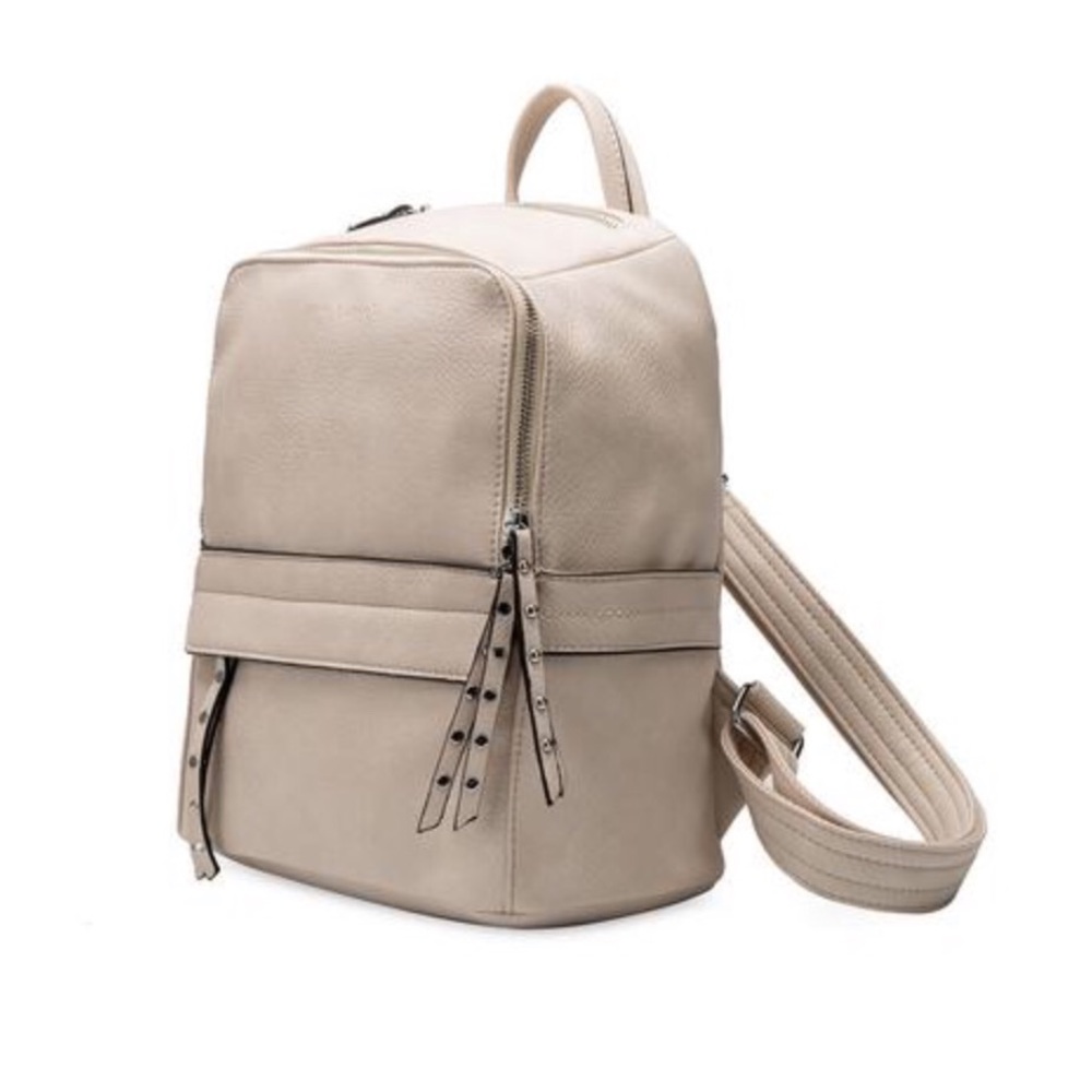 Lacey Backpack in Bone Premium Vegan Leather - Picture 3 of 5