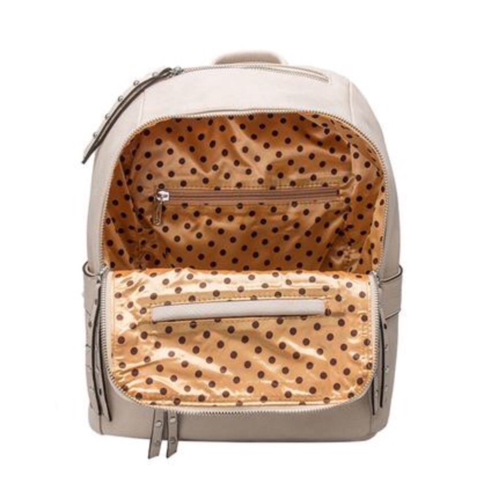 Lacey Backpack in Bone Premium Vegan Leather - Picture 5 of 5