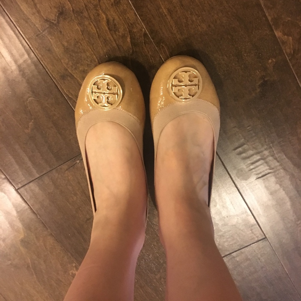 Tory Burch Nude Caroline Flats