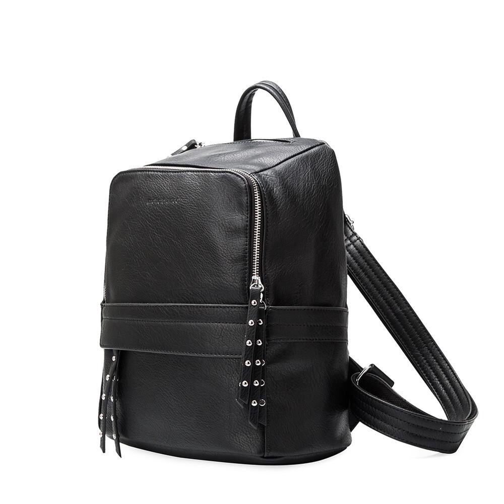 Lacey Backpack in Black Premium Vegan Leather - Picture 2 of 4