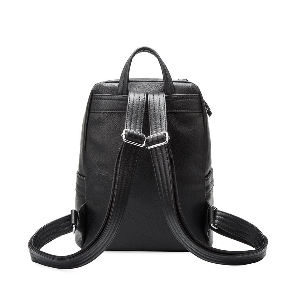Lacey Backpack in Black Premium Vegan Leather - Picture 3 of 4