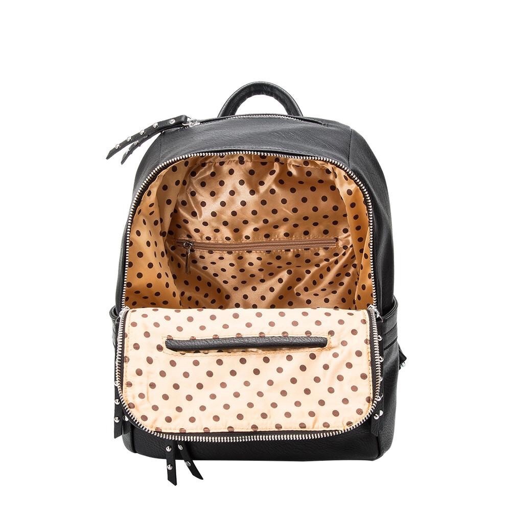 Lacey Backpack in Black Premium Vegan Leather - Picture 4 of 4