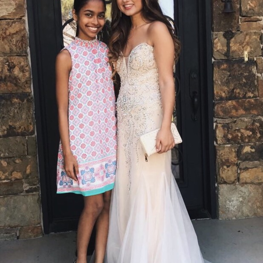 champagne prom dress for sale!! originally $600