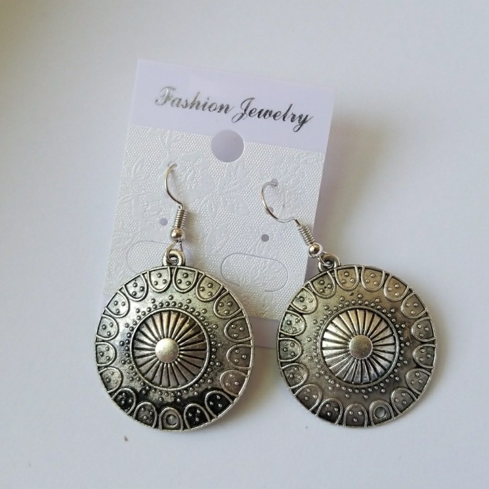 Greek, tibet, sparta shiedl earring