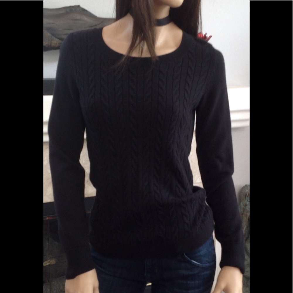 Talbots Black Sweater SZ S (D98)