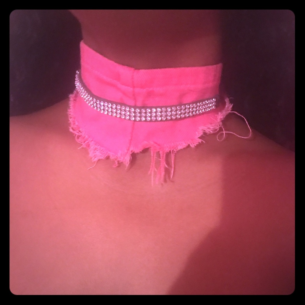 Hot pink  choker