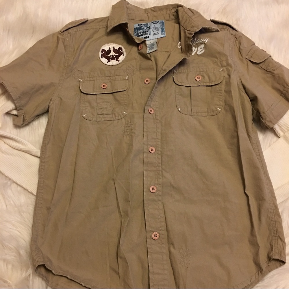 Boys Layer Button Down
