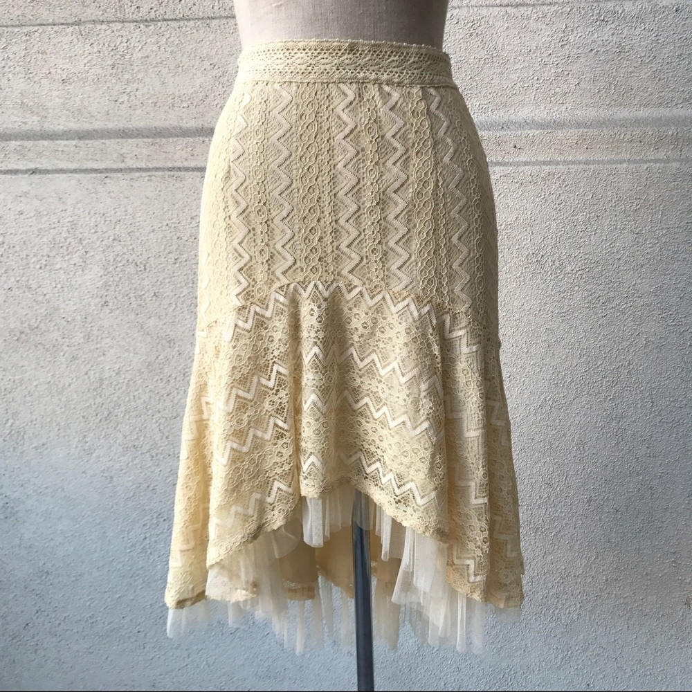 Lace & Tulle Hem Skirt