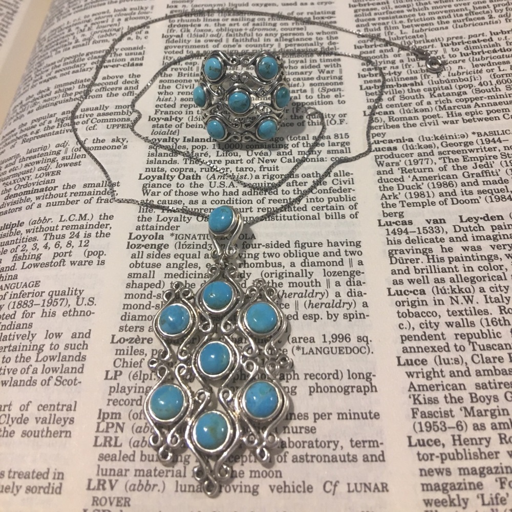 Turquoise and silver duo