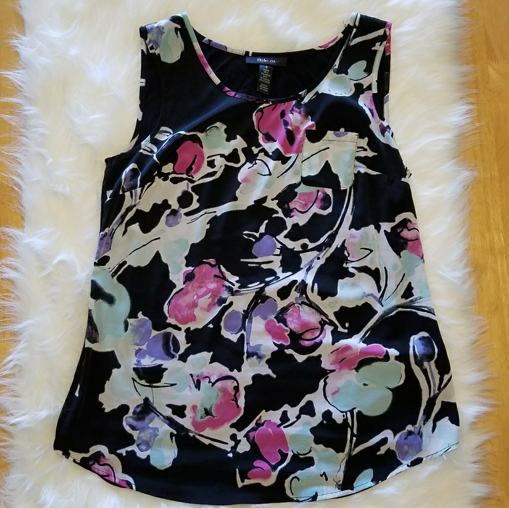 Style & Company floral print tank top