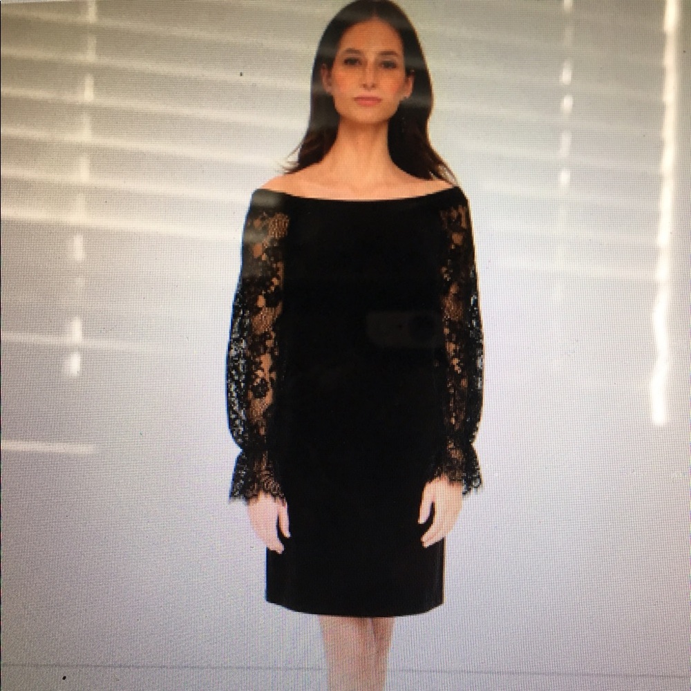 WHBM velvet off the shoulder sheath