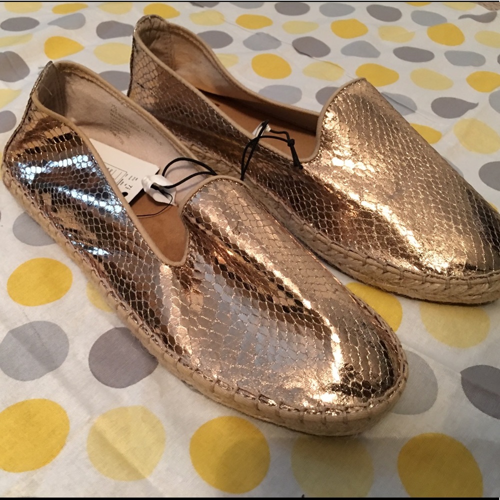 Rose Gold slip ons