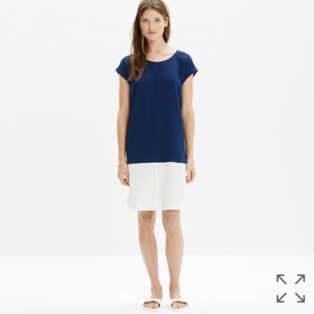 Madewell Layout Tunic Dress In Colorblock