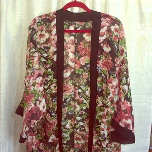 Floral Print Kimono 🌺👘🌸 Beach Cover