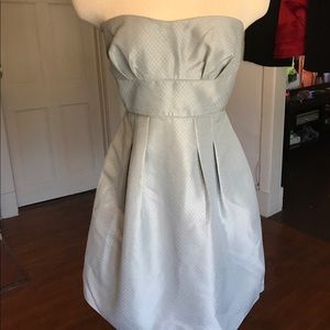 BCBG MaxAzria Silver Strapless Dress