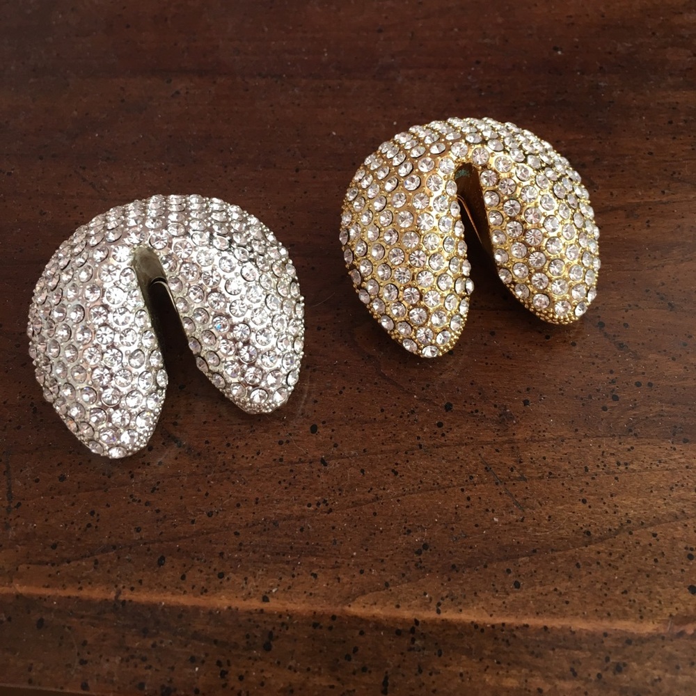 Jeweled fortune cookie decoration