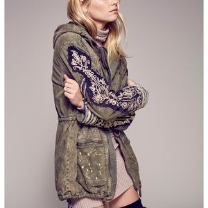 Free people golden quills military parka