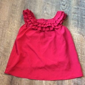 Size 4 Baby Gap Ruffle Neck Tank Top