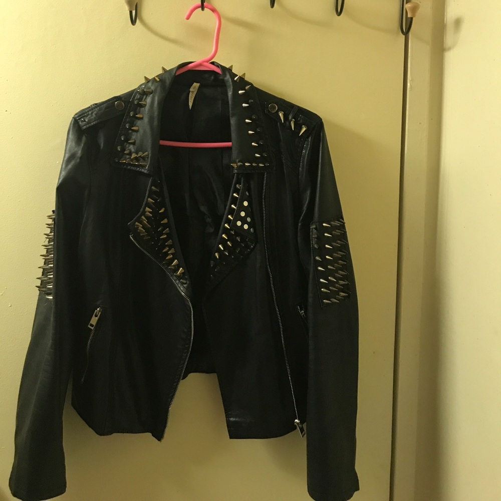 Leather Spike Jacket