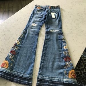 AG wide leg high waisted jeans