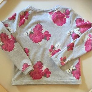 Pink Peony Cropped Sweatshirt
