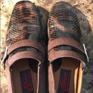 Giorgio Brutini Genuine Snake Skin Brown Mens