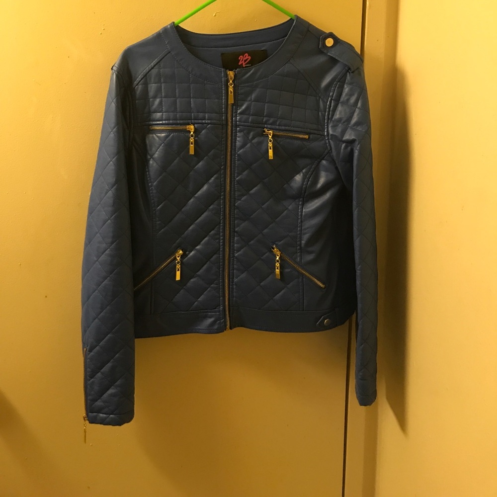 Leather Blue Jacket