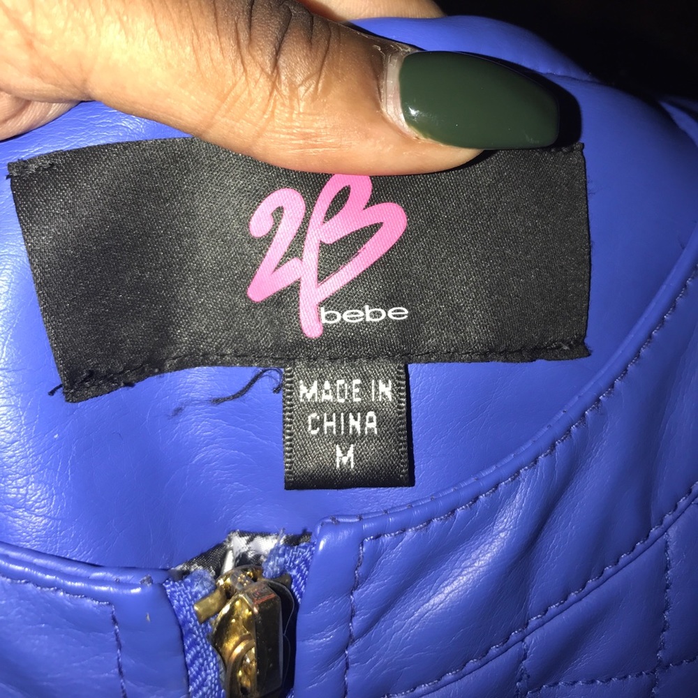 Leather Blue Jacket - Picture 5 of 5