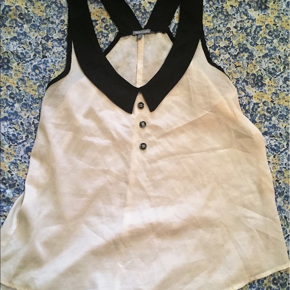 Black and white blouse