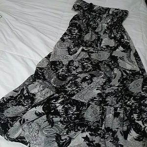 Lane Bryant Black and White Maxi Dress