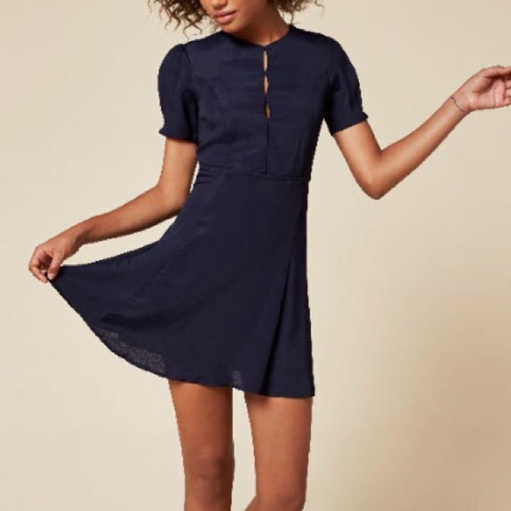 Reformation Henry Dress in Navy NWT size 0