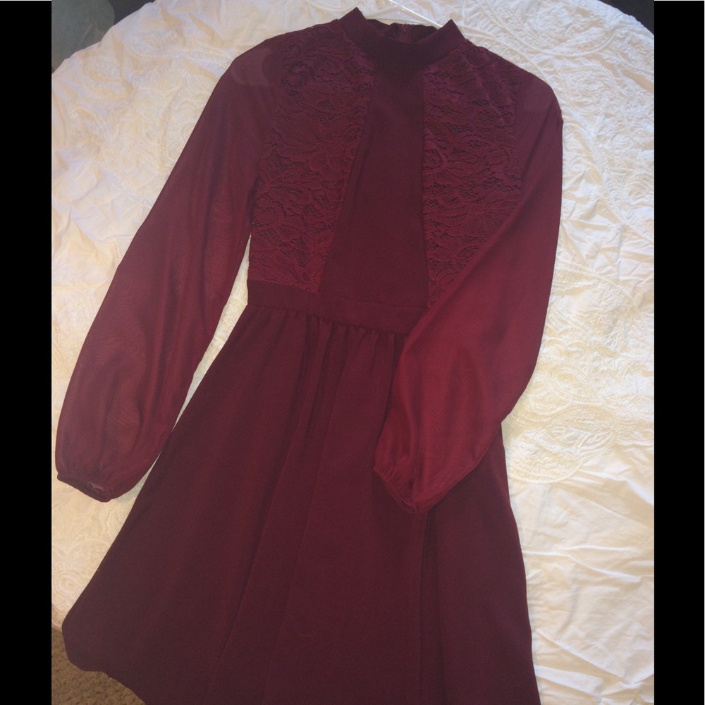 NWT. Small. Burgundy Charlotte Russe Dress