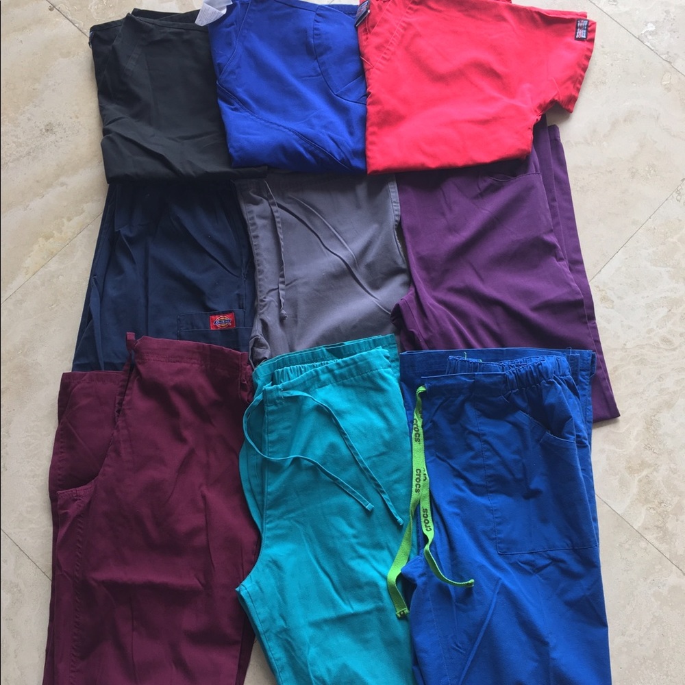 Scrub tops and bottoms lot