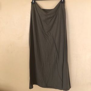 Army Green Maxi Skirt