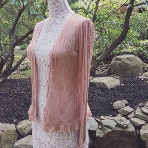 Vera Wang peach sweater.