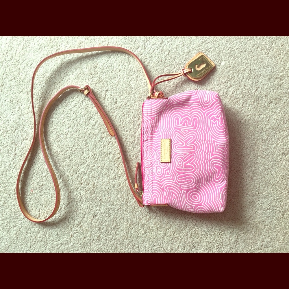 Adorable pink Dooney and Burke cross body bag