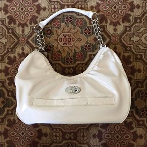 NWOT Christine Price White Patent Purse