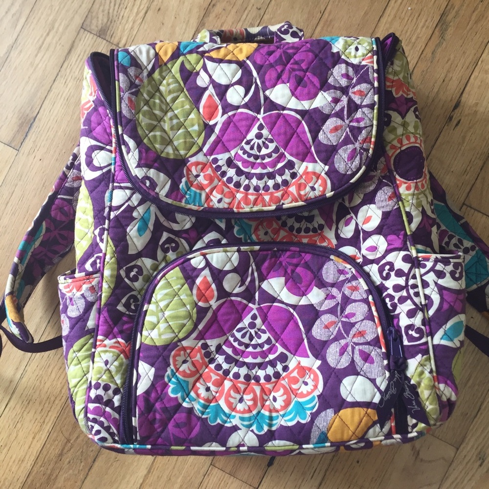 Plum Crazy Double Zip backpack